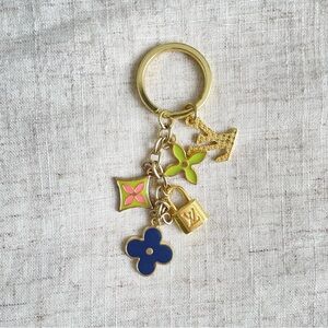 Louis Vuitton Gold and Vibrant Charm Keychain